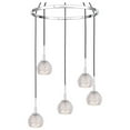 thumbnail image 2 of Woodbridge Lighting Elise 5-Light Mercury Glass & Steel Chandelier in Chrome, 2 of 4