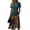 Royal Blue, variant on Halloween Short Sleeve Dresses for Women V Neck A Line Midi Halloween Print Fashion Outfit Trick or Treat Cosplay Holiday Party