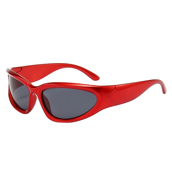 jiaxiM Polarized Sunglasses Women Men Trendy Y2K Wrap Around Mirrored Lens Cycling Sun Glasses UV400 Protection