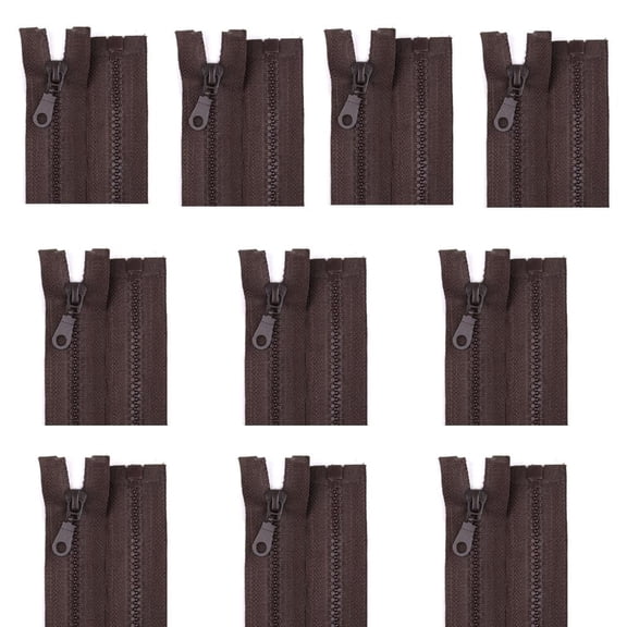 AOOOWER 10Pieces Heavy Duty Nylon Zippers 27.5Inch/70cm Open-end Zips Fasteners for Sewing Craft Bag Backpacks Jackets Clothing