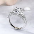thumbnail image 5 of Bow Jewel 1.57 Ct VVS1/D Oval Cut Lab Created Diamond Retro Era Vintage Ring - Vintage Jewelry - 14K White Gold Plated Ring - Early Engagement Wedding Milgrain Ring for Women's - Christmas Gift, 5 of 10