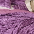 thumbnail image 5 of DecorAvenue Ultra-Luxe Crushed Velvet Cushion Covers Set of 2 No Filler Included Size 20 x 20 Inches Purple Color, 5 of 6