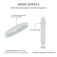 thumbnail image 6 of Rosec Jewels Micro Pave Set 1.75 CT Moissanite Eternity Ring, Moissanite Full Eternity Ring Gold, Moissanite Gold Ring for Women, 14K White Gold, US 4.00, 6 of 7