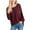 Red, variant on Honeeladyy Sales Womens Sequin Patchwork Top Puff Long Sleeve Casual Crewneck Blouses Loose Tunic Shirts Party Sparkle Pullover Tops