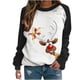 thumbnail image 1 of Camiseta informal de manga larga con cuello redondo y estampado navideño para mujer Pompotops  qwe24032, 1 of 5