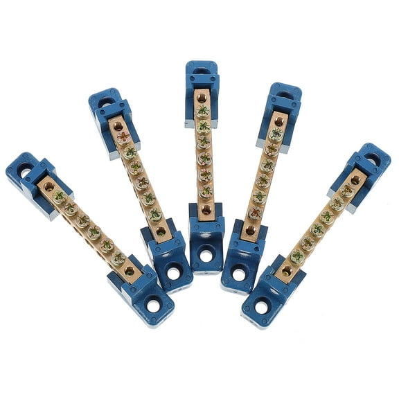 5 Pcs Terminals Cars Terminal Bus Bar Autokorekt Multi Positions Terminal Block Brass Terminal Block Grounding Bus Bar