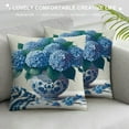 thumbnail image 3 of COMIO Hydrangea Floral Throw Pillow Covers vase Striped Flower Classic Elegant Vintage Rose Farmhouse Blue Soft for Women Living Room Decor Bedroom Dorm Sofa Cushion Pillowcases, 3 of 5