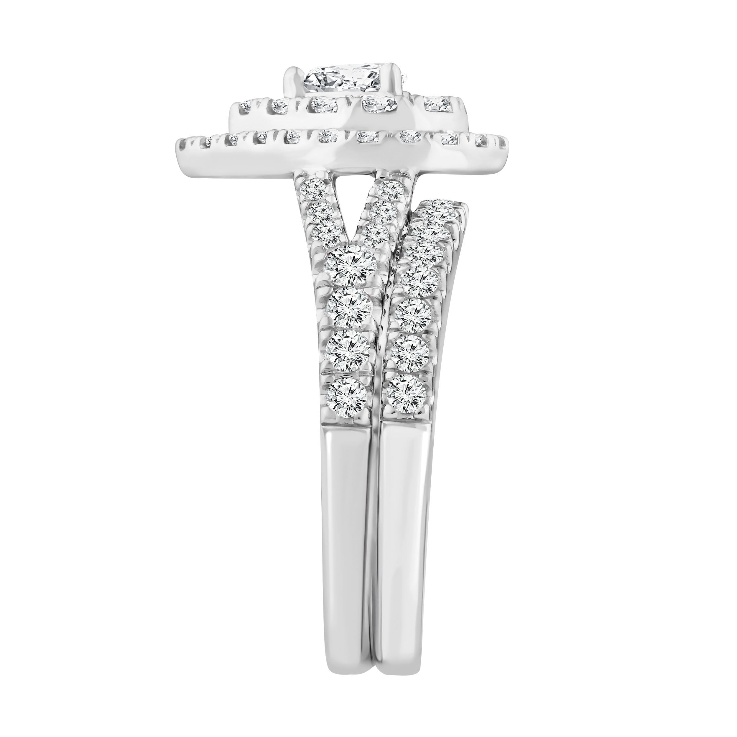 You+ I 1 1/4 Cttw Diamond Bridal Set In 14KT White Gold (I2I3)