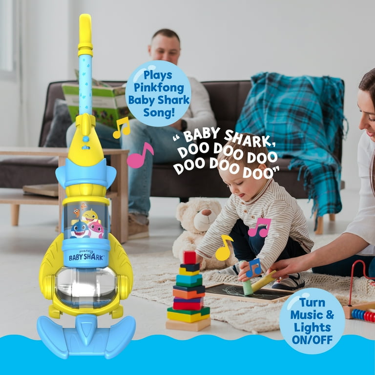 Pinkfong Baby Shark Children's Cordless Vacuum with Real Suction Powe for  Hard Floor and Carpet 