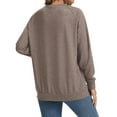 thumbnail image 4 of TEMEFON Women's Crewneck Sweatshirts Lightweight Long Sleeve Tunic Tops Cute Pullover Shirts, 4 of 5