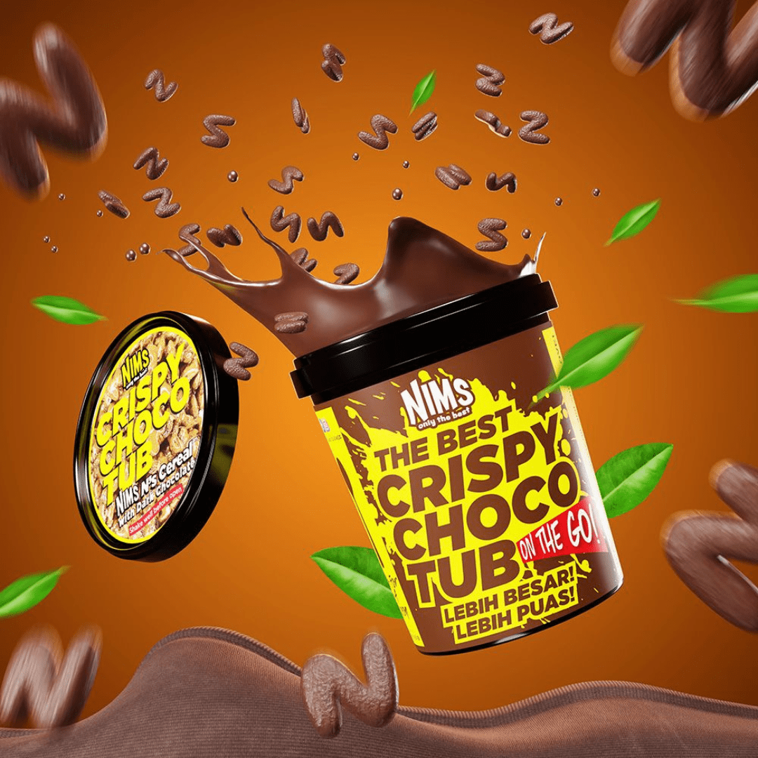 NIMS Crispy Choco Tub – N’s Cereal, N-Shaped Dark Chocolate Cereal Snack, Crunchy & Delicious, 250g Tub