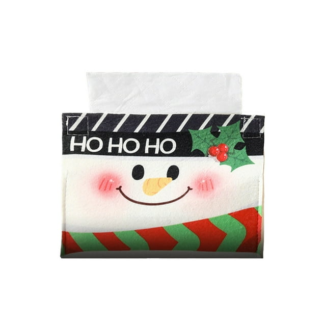 Decoraciones de la Mesa de Navidad - Tapa de la Caja de Tejido de Tela No Tejida para la Decoración de Vacaciones