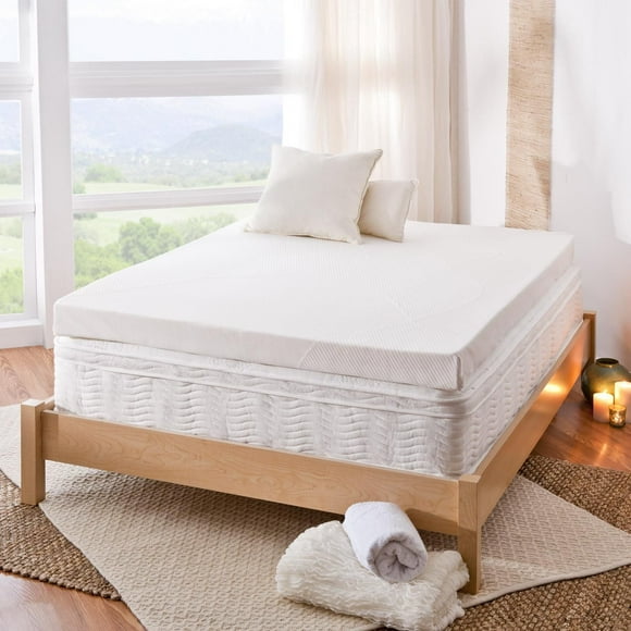 Zinus Spa Sensations Theratouch surmatelas en mousse à mémoire de forme de 4 pouces