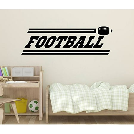 Football Boys Wall Decals Stickers Vinyl Lettering Art Sports Bedroom Decor 36x11 Inch Black