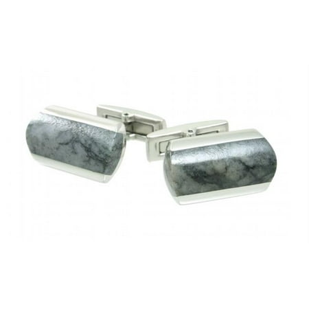 Rising Time SCL-4109 Tungsten Cuff Links With Seraphinite Stones Inlay