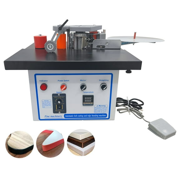 Portable Edge Banding Machine Woodworking Curved Edge Bander Double-Sided Gluing