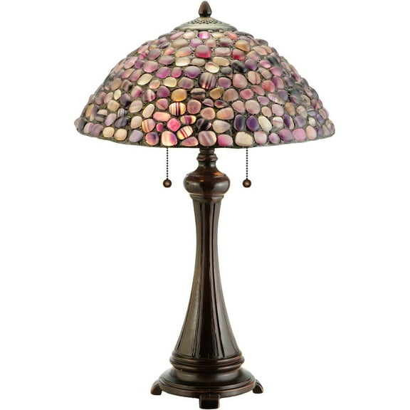 Meyda Tiffany - 138125 - Two Light Table Lamp - Agata - Mahogany Bronze