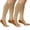 Beige Brown, variant on 2 Pairs Medical Sport Compression Socks - 15-20mmhg Graduated Knee-High Support for Men & Women, Ideal for Soccer, Running, and Nurses