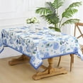 thumbnail image 2 of Square Tablecloth 60x60 Inch, Blue Floral Table Cloth for Square Table, Waterproof Spring Tablecloth Wrinkle Free for Patio, Card Table, Party Decor, 2 of 6