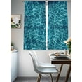 thumbnail image 4 of Blue Waves Sheer Curtains 2 Panels Set Seawater Ocean Ripple Modern Simple Sheer Window Curtains Light Filtering Rod Pocket Voile Drapes for Bedroom Living Room 52"X72", 4 of 8