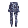thumbnail image 4 of FUIALDOLG Paisley Flower Tennis Skirted Leggings with Skirted for Women Soft High Waisted Yoga Pants Athletic Skirt with Leggings Floral Golf Skirts,Size XL, 4 of 7