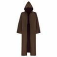 thumbnail image 3 of Meichang Men Women Medieval Hooded Cloak Witch Renaissance Cape Long Halloween Cosplay Cloaks, 3 of 6