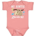 thumbnail image 3 of Inktastic My Auntie Loves Me with Sloth and Hearts Boys or Girls Baby Bodysuit, 3 of 5