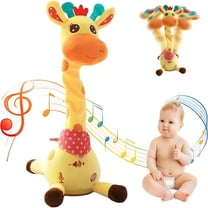 BESTSKY Dancing Talking Giraffe Toy,Singing Stuffed Animal with Neck Twists,Repeating What You Say,Soft Plush Educational Learning Toy Gifts for Toddlers 1-3 Years Old (Rechargeable Type)