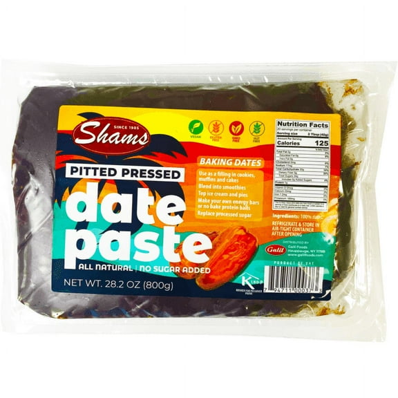 Shams Pitted Pressed Date Paste | Baking Dates | 28.2 oz