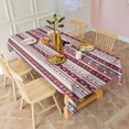 thumbnail image 3 of Red Christmas Folk Pattern Rectangle Tablecloth 60"x102",Waterproof Polyester Rectangle Table Cloth, Wipeable Spillproof Polyester Tablecloth for Dining, Camping, Indoor and Outdoor, 3 of 6