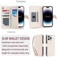 thumbnail image 5 of TECH CIRCLE For iPhone 13 Pro Wallet Case with Card Holder,PU Leather Flip Folio Shell Magnetic Closure Wrist Strap Kickstand Shockproof Protective Cover for Apple iPhone 13 Pro 6.1" 2021,Apricot, 5 of 6