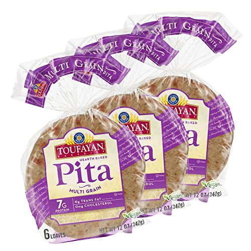 , Multigrain Pita Bread Vegan Cholesterol Free Kosher (3 Pitas