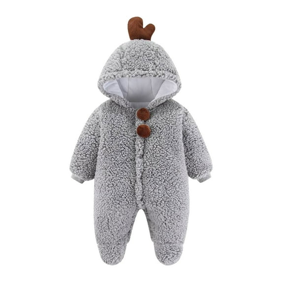 Coat for Kids Girls Baby Toddler Jacket Infant Warm Outwear Fleece Footie Snowsuit Winter Romper Jumpsuit Outfits Shacket Jacket Long Sleeve Hooded Neck Cartoon 0-12M