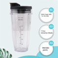 thumbnail image 5 of 24Oz Cups with To-Go Lids, 7 Fins Extractor Blade, for Nutri Ninja Auto IQ BN801 SS101 BL480-30 BL64, 5 of 5