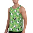 thumbnail image 2 of Pofeuu Cartoon Panda And Leaf 1 Print Men's Workout Tank Tops Sleeveless Muscle Gym Shirt Quick Dry-Large, 2 of 7