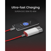SHARGE Pouch Power Bank 10000mAh 3 in 1 Portable Charger, SUPERVOOC 55W& PD 40W USB C Fast Charging, Co-created with OnePlus Power of Community, Battery Pack for OnePlus 12 Open iPhone 16 15