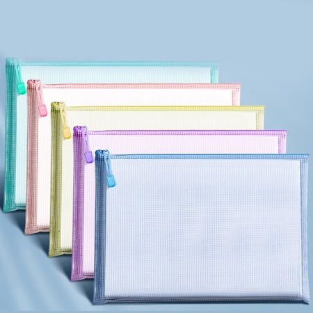 Four Candies 5 Multi-Purpose Zip File Pockets File Foder Waterproof Zip Pockets 5 Colours Multi-Purpose For Travel Storage School Supplies Office Supplies And Home Organisation Four Candies 5 Multi-Purpose Zip File Pockets File Foder Waterproof Zip Pockets 5 Colours Multi-Purpose For Travel Storage School Supplies Office Supplies And Home Organisation