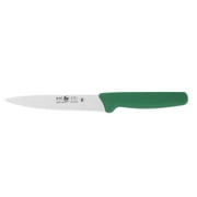 ICEL Cutlery 5.5" Stiff Wide Blade Boning Knife Extra Wide Straight Blade, Green Handle