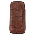 thumbnail image 2 of Cigar Humidor, 3 Finger Artificial Leather Lightweight Soft Cigar Box  for Business, 2 of 8