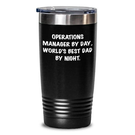 

Amangny Operations Manager By Day World s Best Dad By Night. - Gift for Operations Manager Graduation Tumbler Funny Stainless Steel Drinkware