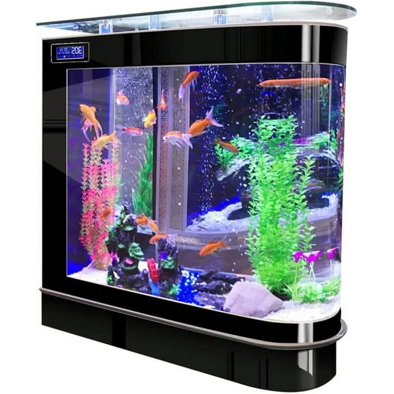 Aquarium Kit Upright Luxury Large Fish Tank Large Glass Fishbowl Glsaa Bar for Patios Living Office Room and Kitchen 47.3*49.6*15.8in