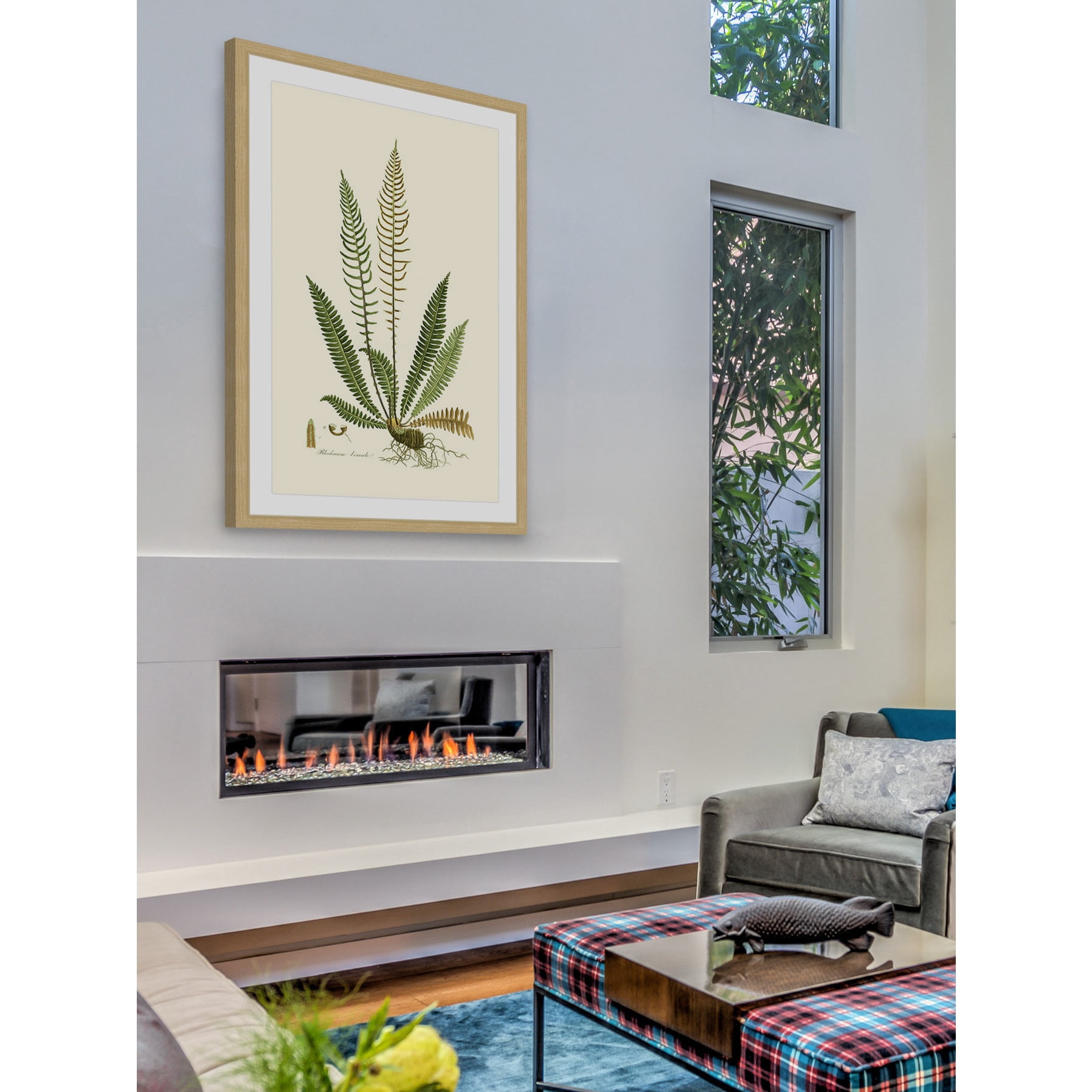 Marmont Hill "Curtis Ferns III" Framed Painting Print