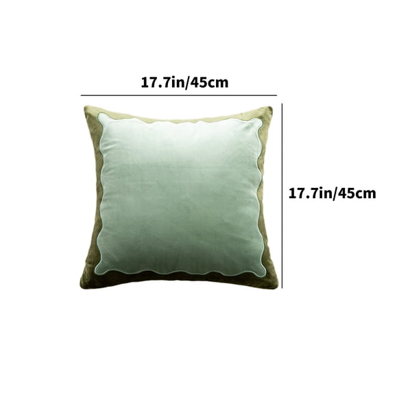 Momihoom Scalloped Edge Velvet Decorative Throw Pillow – Elegant Accent for Sofa, Bed, and Home Styling