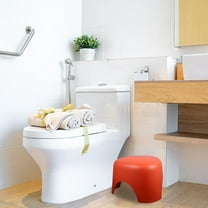 LOLIPPYY Multi Functional Red Plastic Step Stool with Nonslip Pads for Bathroom and Home Use