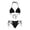 1-Black, variant on YUEHUA Womens Maternity Swimsuit Two-Piece Low Rise Bikini Shirred Smoked Pregnancy Bathing Suit