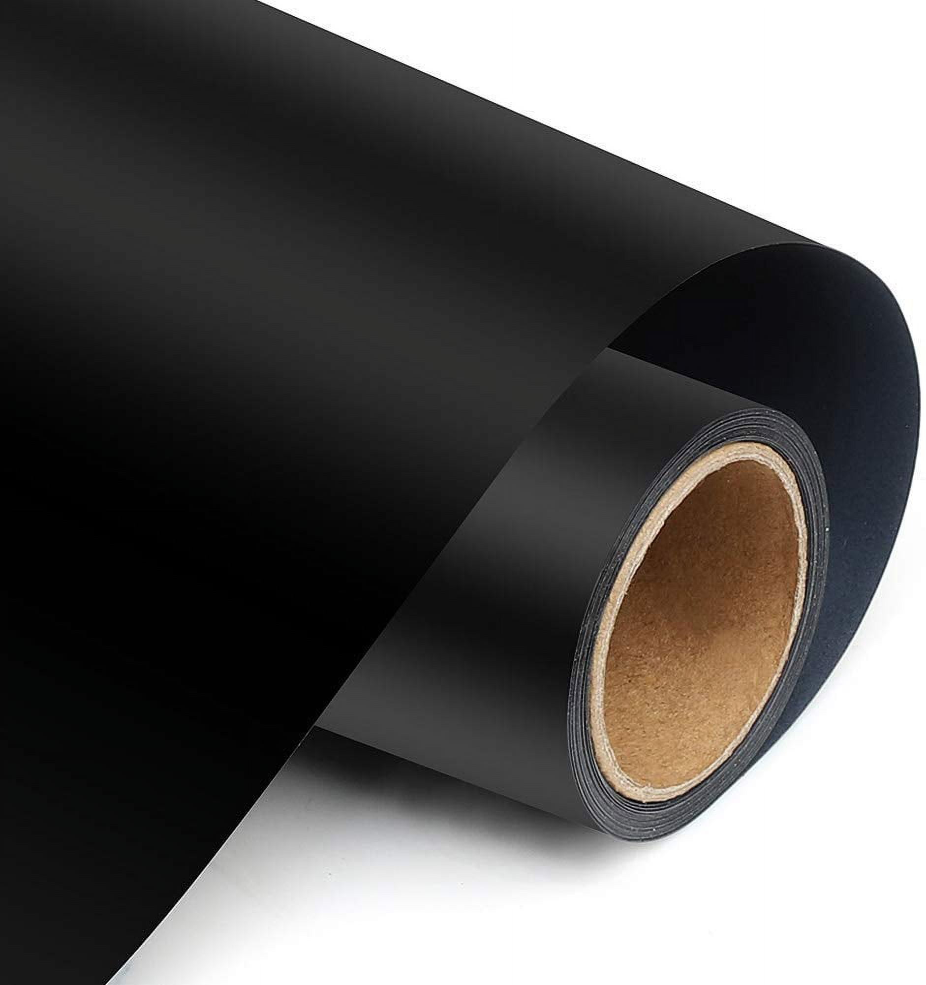 INTSUPERMAI 20"*5 Yards Black PU Vinyl for T-Shirt DIY Heat Press Transfer HTV Cutting Plotter Craft