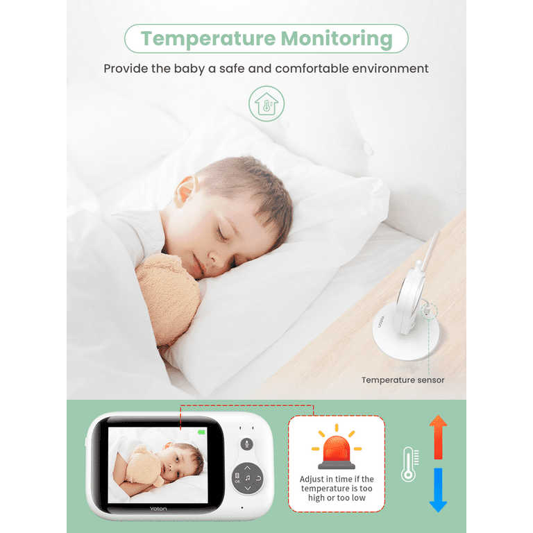 Babyphone victure bm45 caméra moniteur bébé 4.3 lcd, vidéo bébé