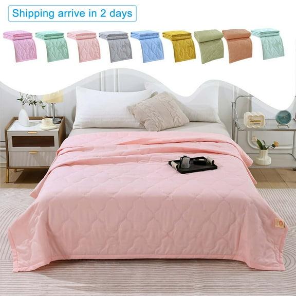 Home Quilt Skegnu Skin-friendly Plain Printed Washed Cotton Summer Quilt Ventilation Quilt Summer Quilt 100x150cm/39.37x59.5in