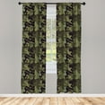 thumbnail image 2 of Ambesonne Khaki 4-Panel Curtains, Camouflage Motif Camo Stains, 56"x95", Army Green Slate Brown, 2 of 4