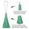 thumbnail image 3 of Unique Bargains 6.5' Silky Bookmark Tassels with Loop for DIY Craft Accessory, 20Pack Dark Green, 3 of 5